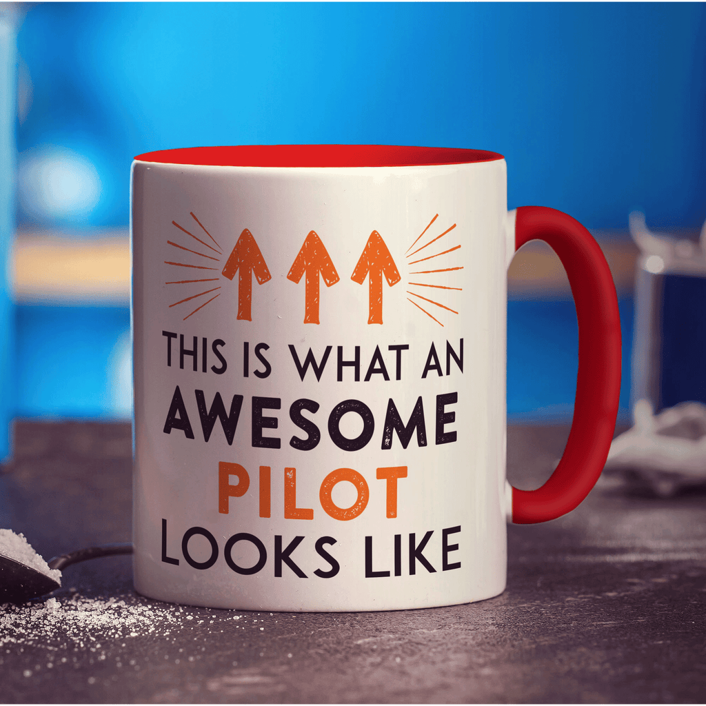 This Is What An Awesome Pilot Looks Like Mug - Standard 330ml (11oz) / Red