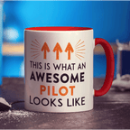 This Is What An Awesome Pilot Looks Like Mug - Standard 330ml (11oz) / Red