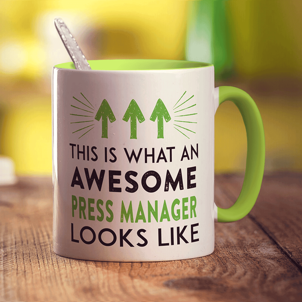 This Is What An Awesome Press Manager Looks Like Mug - Standard 330ml (11oz) / Green