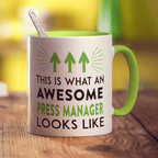 This Is What An Awesome Press Manager Looks Like Mug - Standard 330ml (11oz) / Green