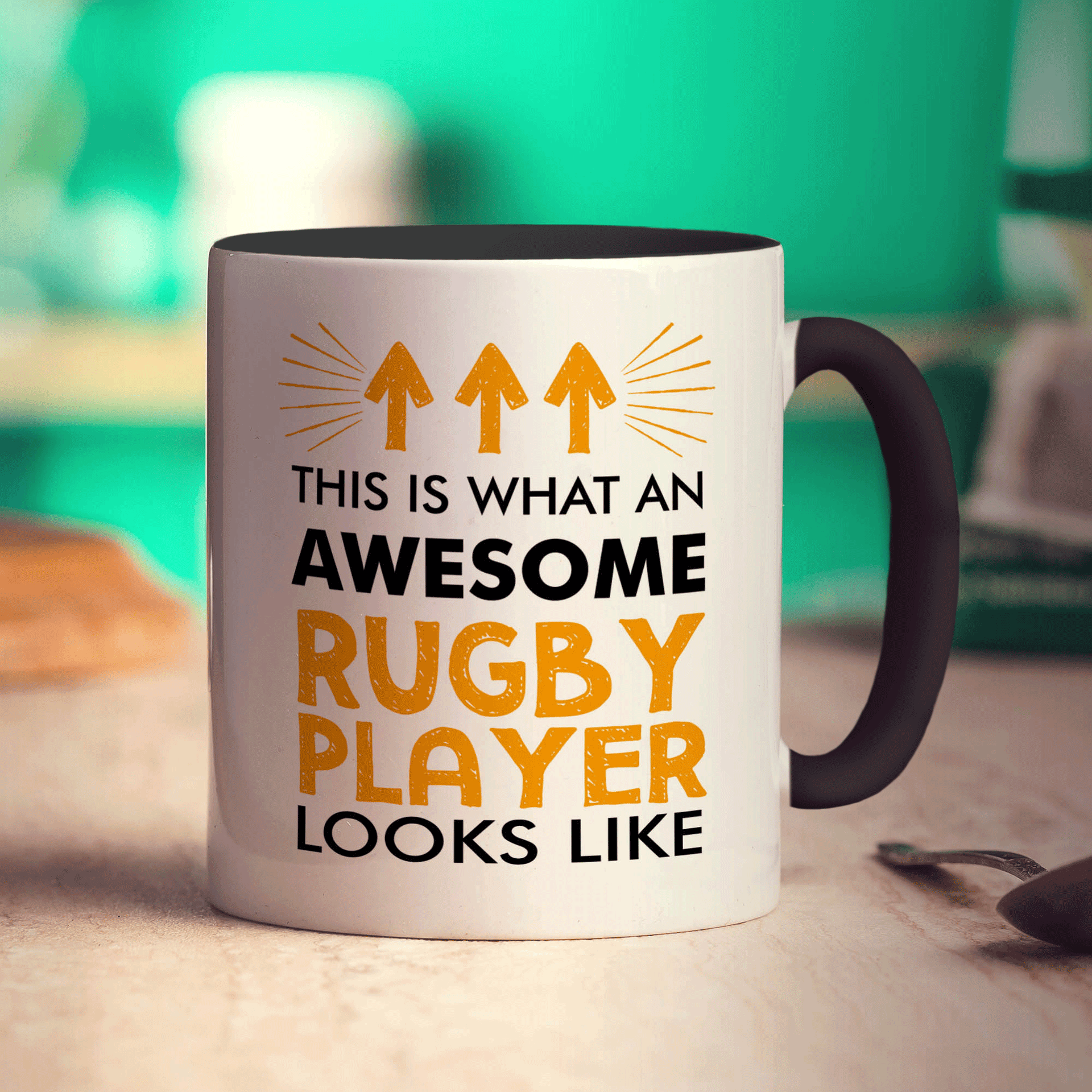Tazza Da Viaggio Rugby 'This Is What An Awesome Rugby Player Looks Like' - 14 Oz, Acciaio Doppia Parete