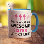 This Is What An Awesome Sister Looks Like Mug - Standard 330ml (11oz) / Blue