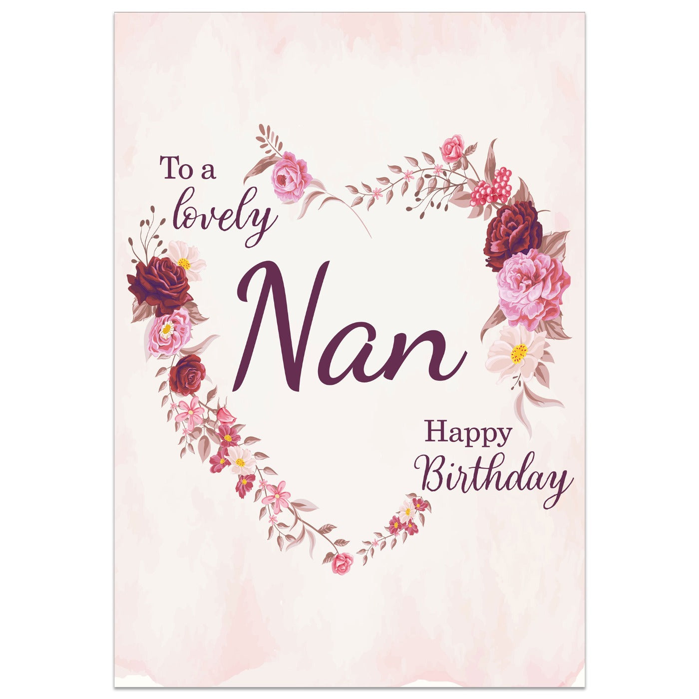 To a Lovely Nan Happy Birthday Card
