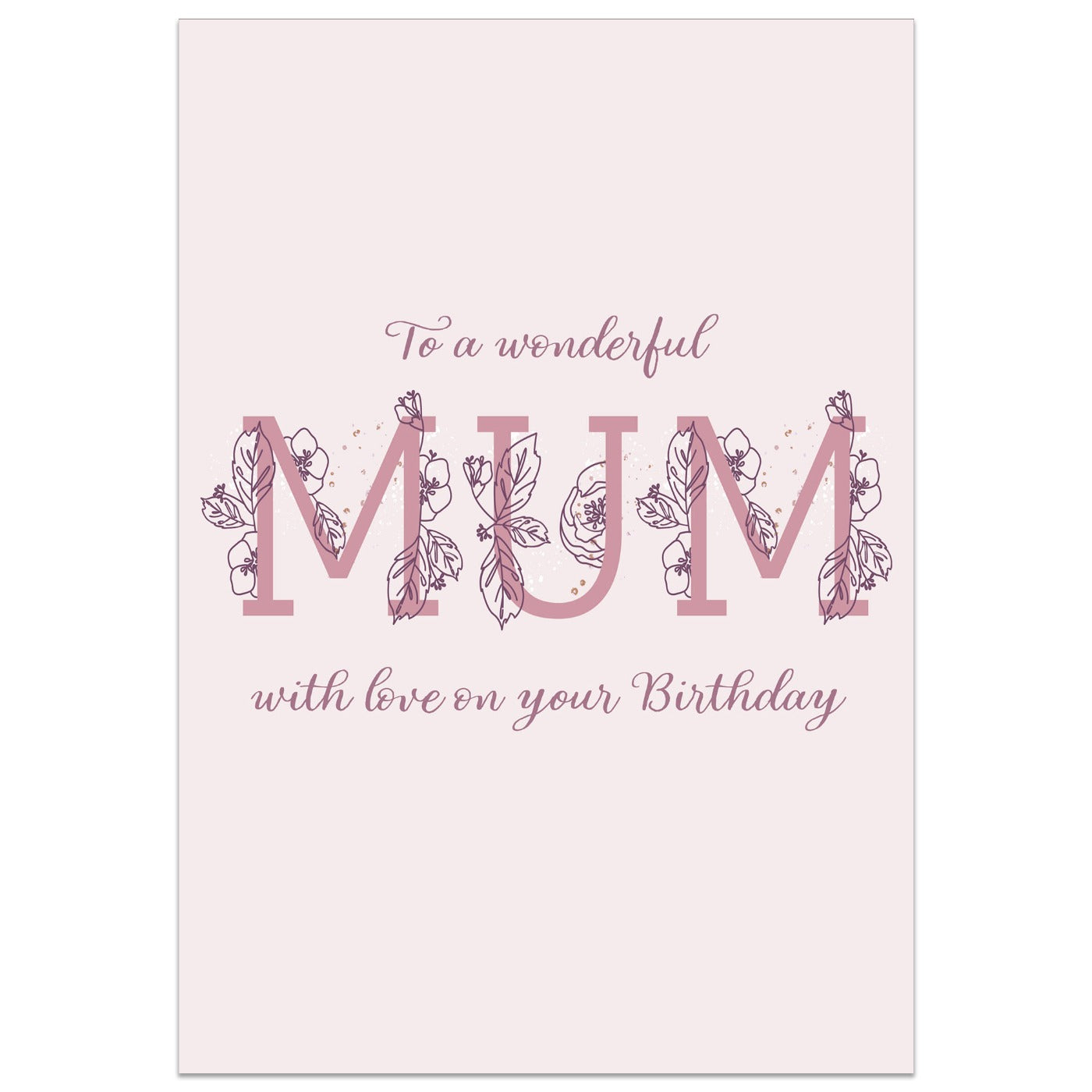 To a Wonderful Mum Birthday Card
