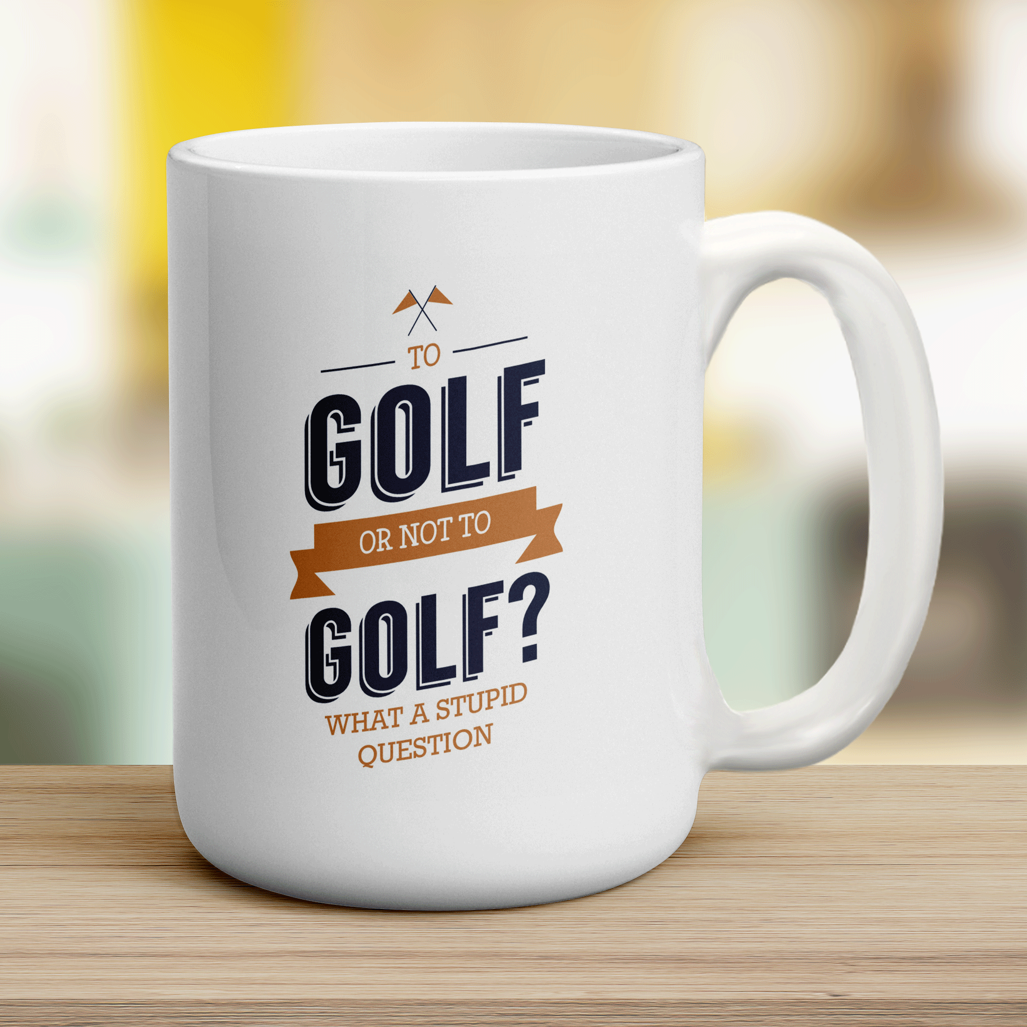 To Golf or Not to Golf? What a Stupid Question Mug - Jumbo 440ml (15oz) / White