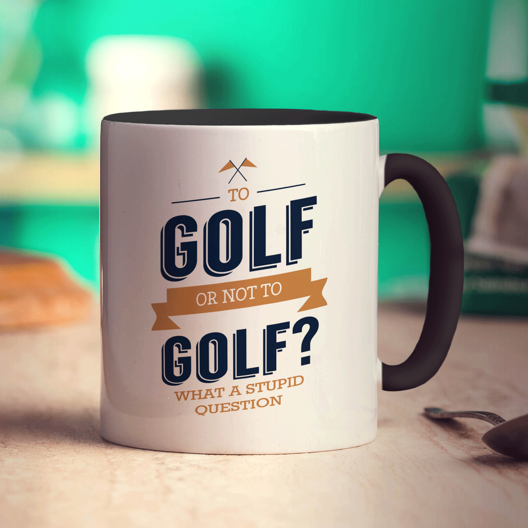 To Golf or Not to Golf? What a Stupid Question Mug - Standard 330ml (11oz) / Black