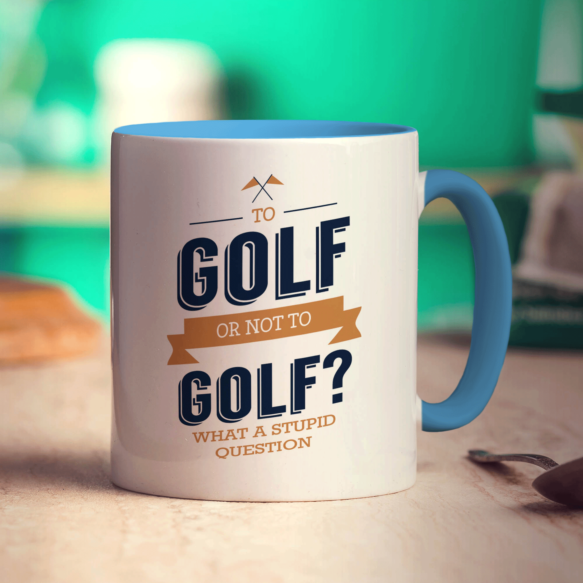To Golf or Not to Golf? What a Stupid Question Mug - Standard 330ml (11oz) / Blue