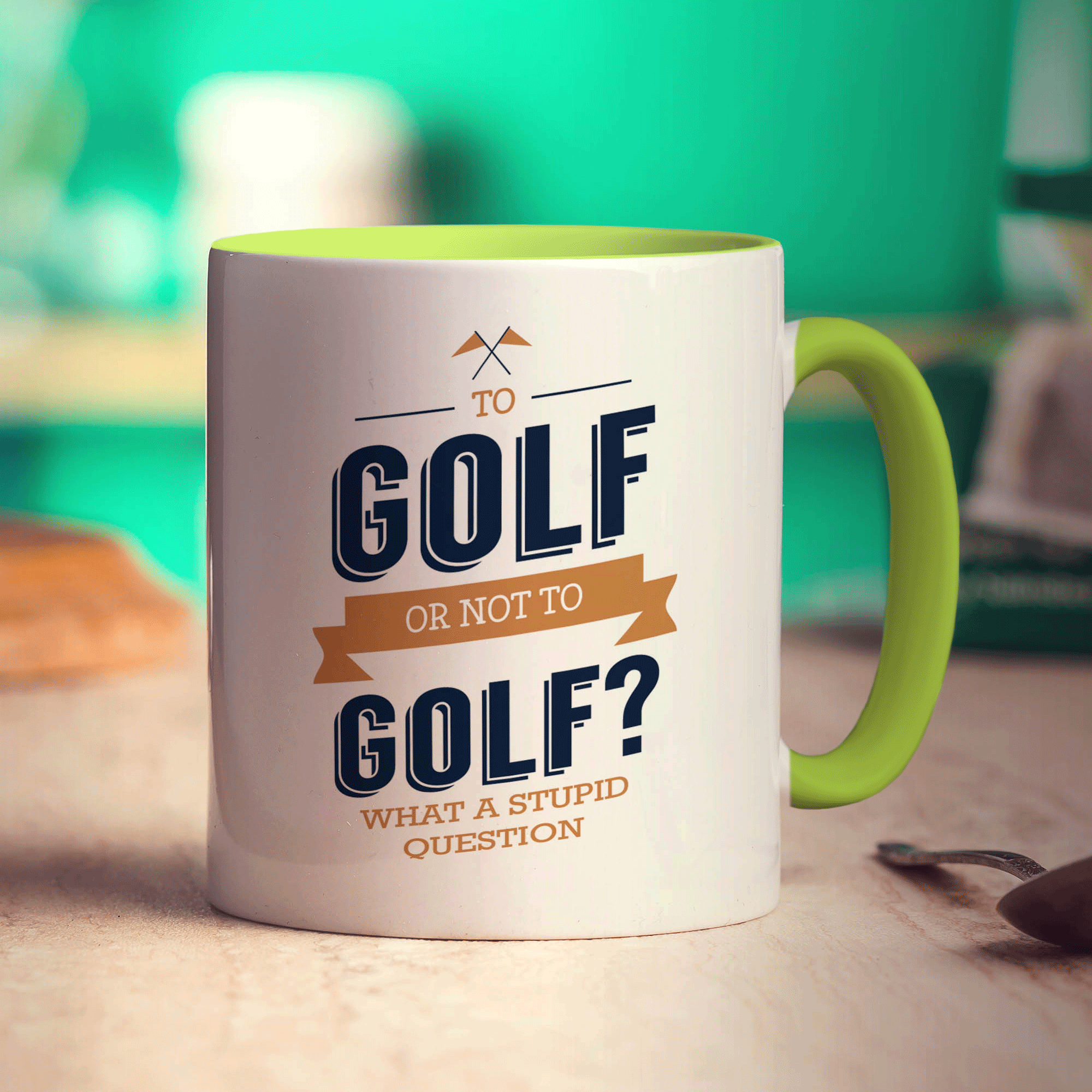 To Golf or Not to Golf? What a Stupid Question Mug - Standard 330ml (11oz) / Green