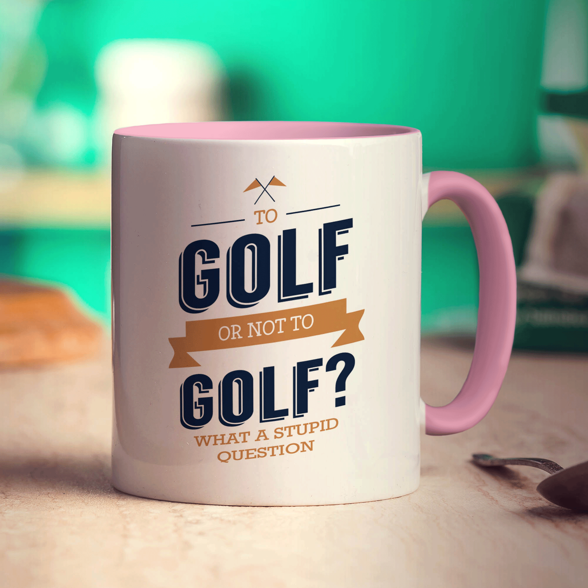 To Golf or Not to Golf? What a Stupid Question Mug - Standard 330ml (11oz) / Pink