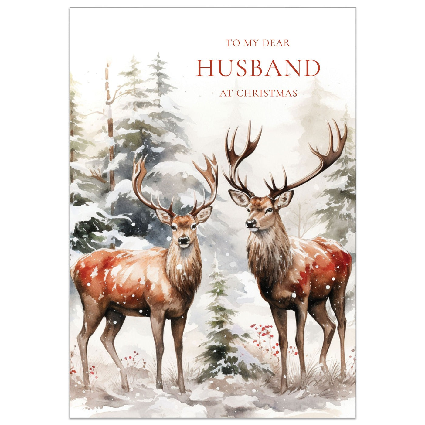 To my Dear Husband at Christmas Card