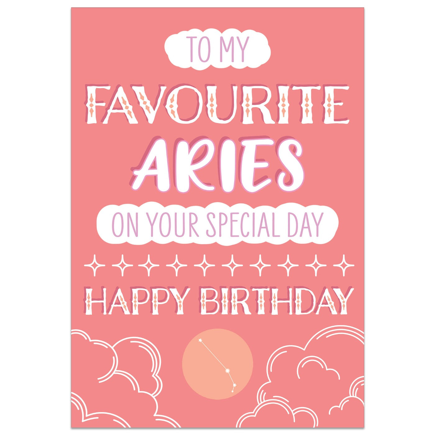 To My Favourite Aries Birthday Card