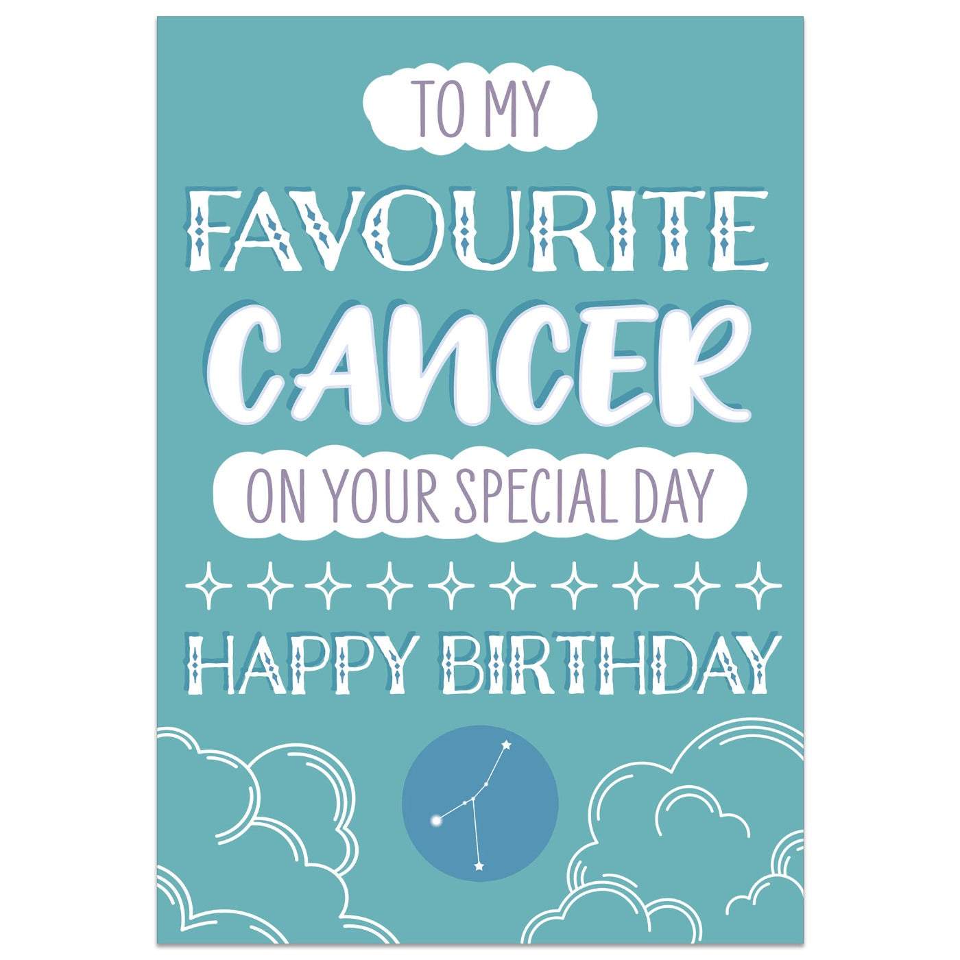 To My Favourite Cancer Birthday Card