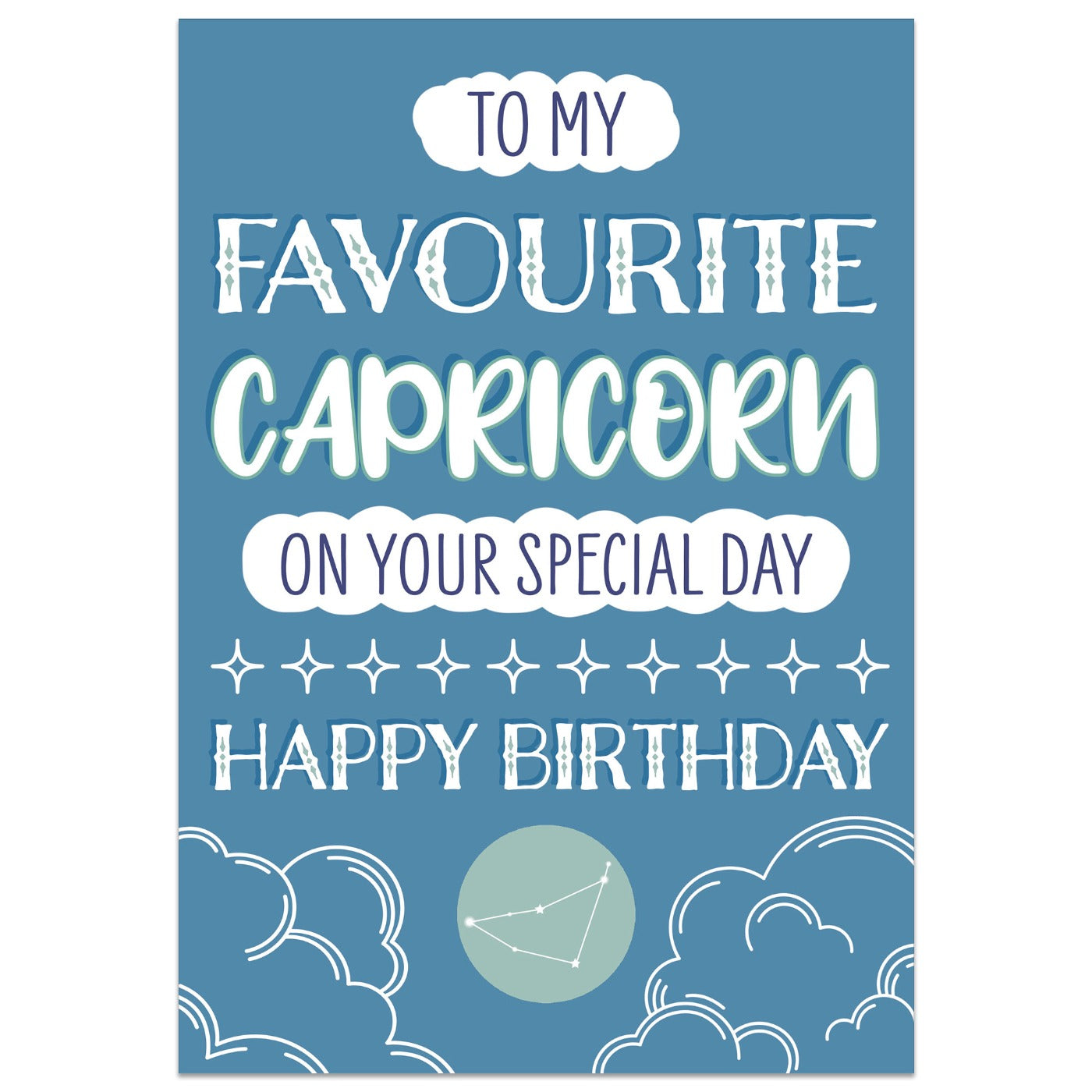 To My Favourite Capricorn Birthday Card