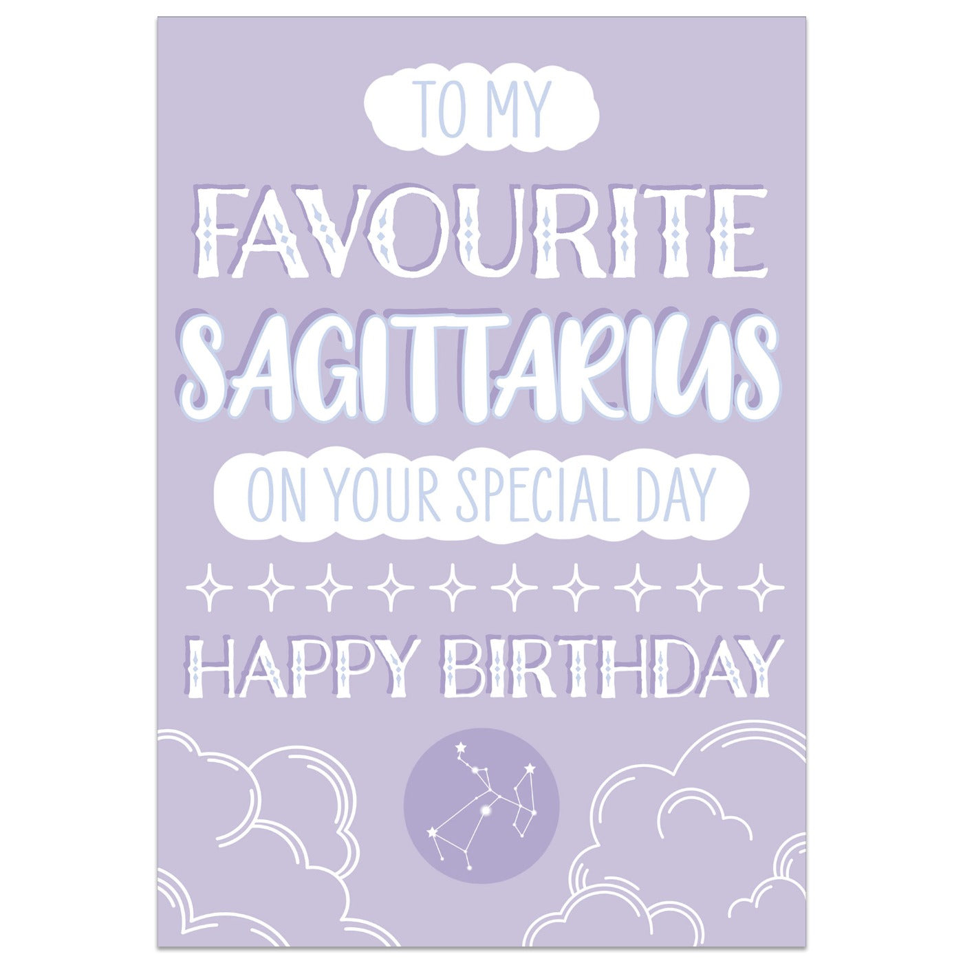 To My Favourite Sagittarius Birthday Card