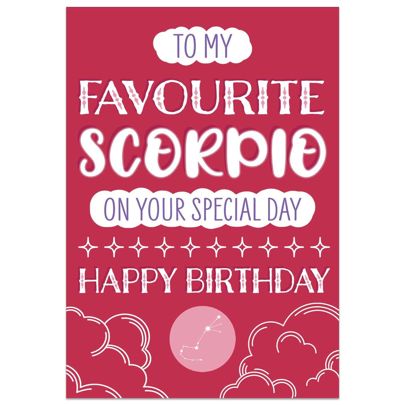 To My Favourite Scorpio Birthday Card