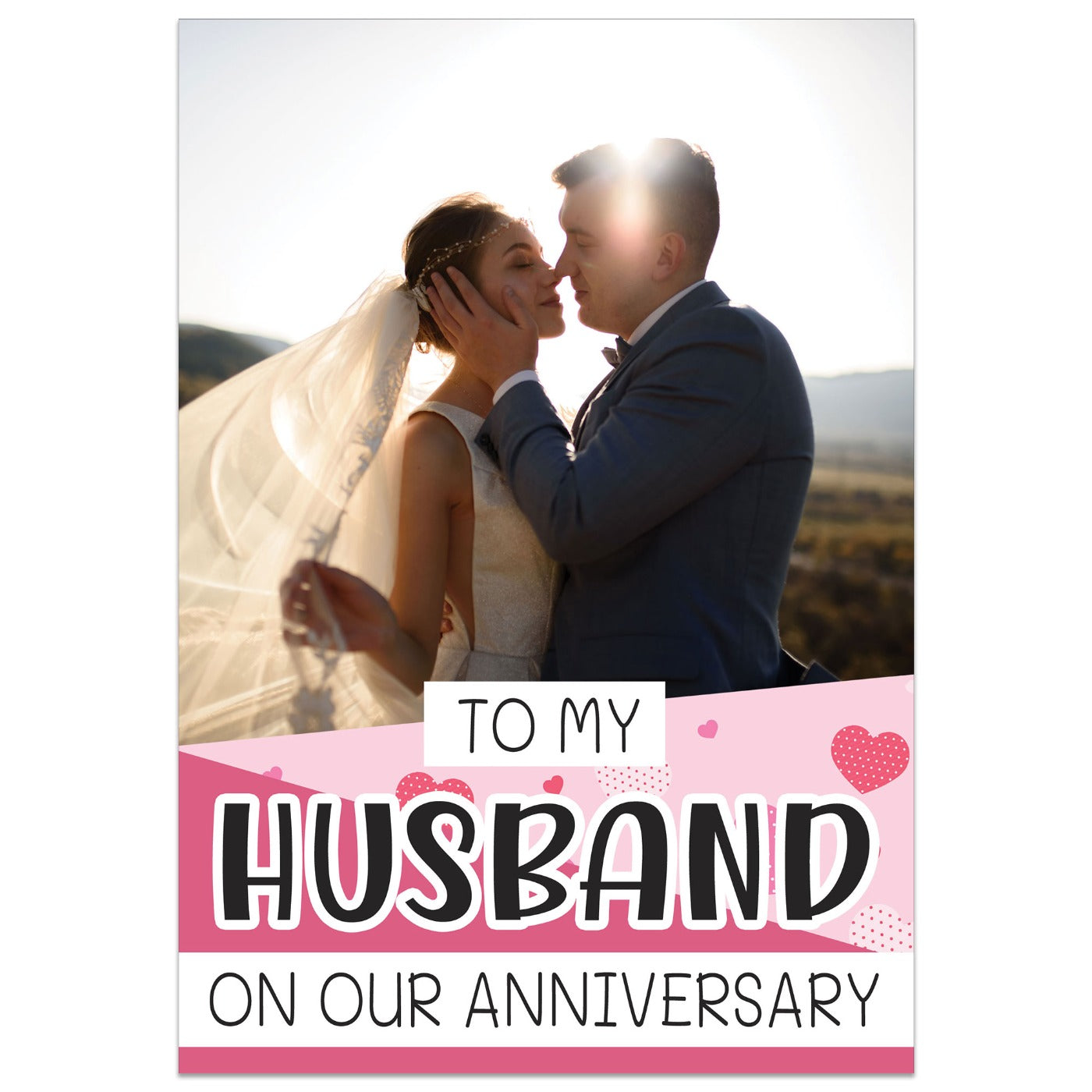 To My Husband Anniversary Photo Card