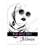 To My Lovely Sister Card Standing Up