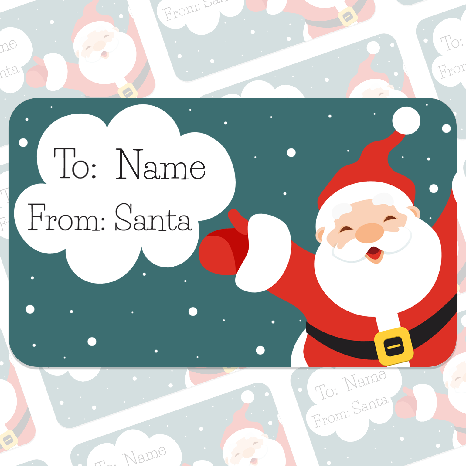 To Name From Santa Stickers