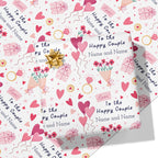 To the Happy Couple Names Wrapping Paper