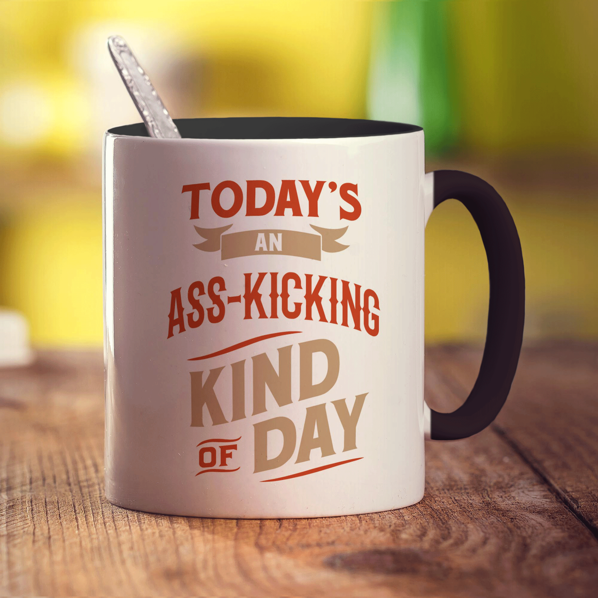 Today's An Ass-Kicking Kind of Day Mug - Standard 330ml (11oz) / Black