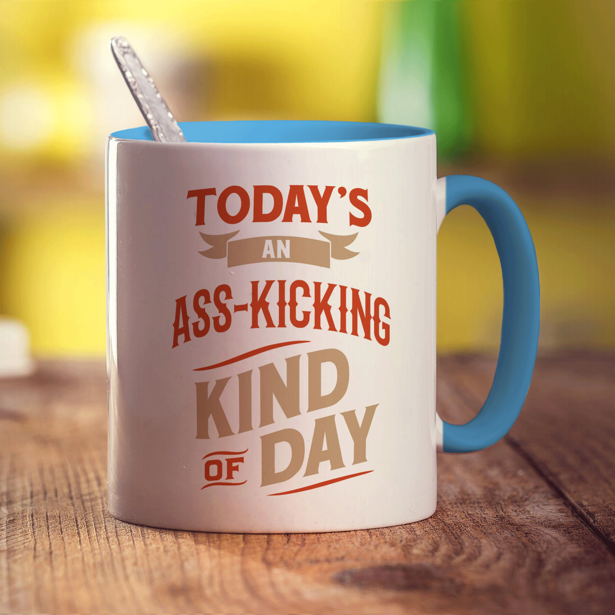 Today's An Ass-Kicking Kind of Day Mug - Standard 330ml (11oz) / Blue