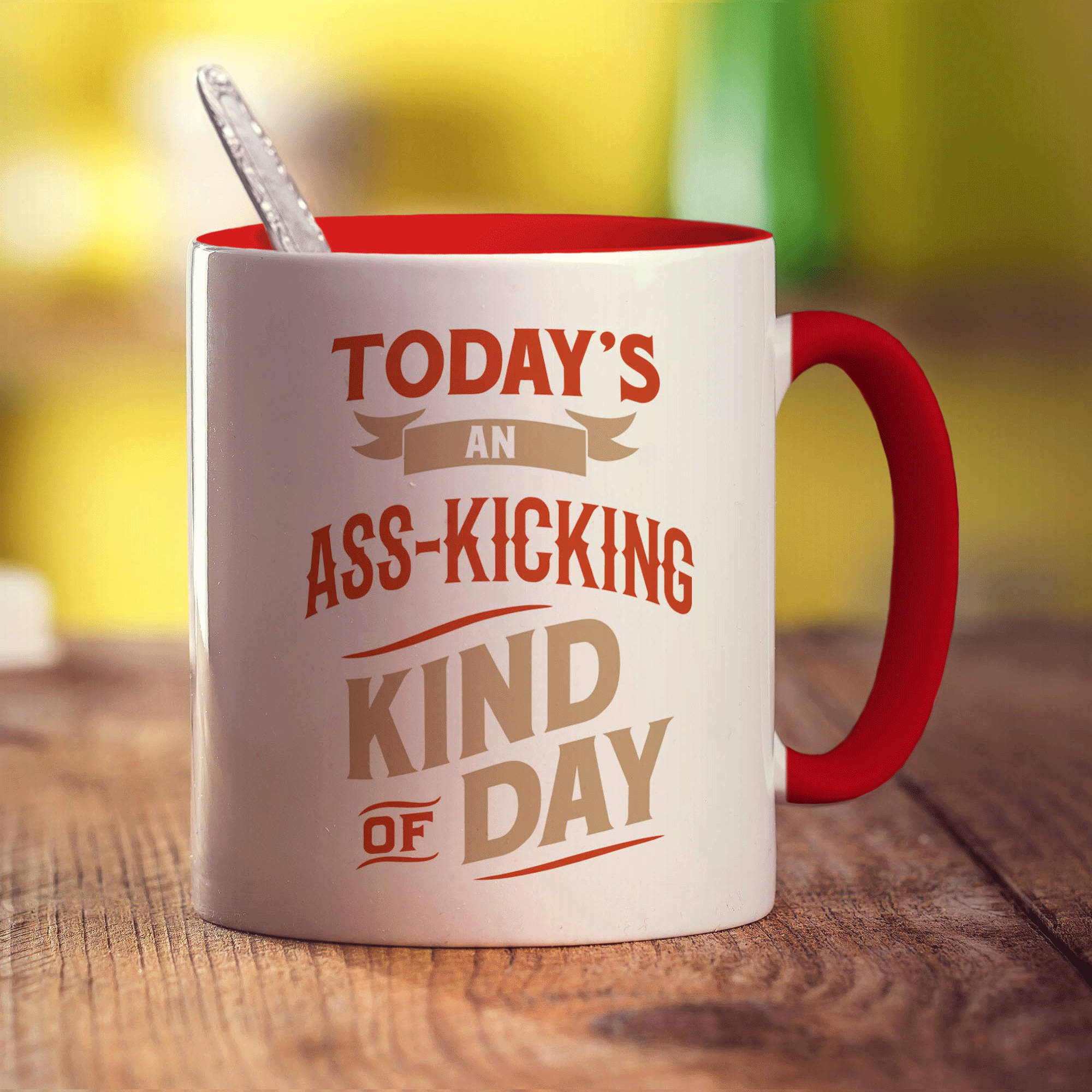 Today's An Ass-Kicking Kind of Day Mug - Standard 330ml (11oz) / Red