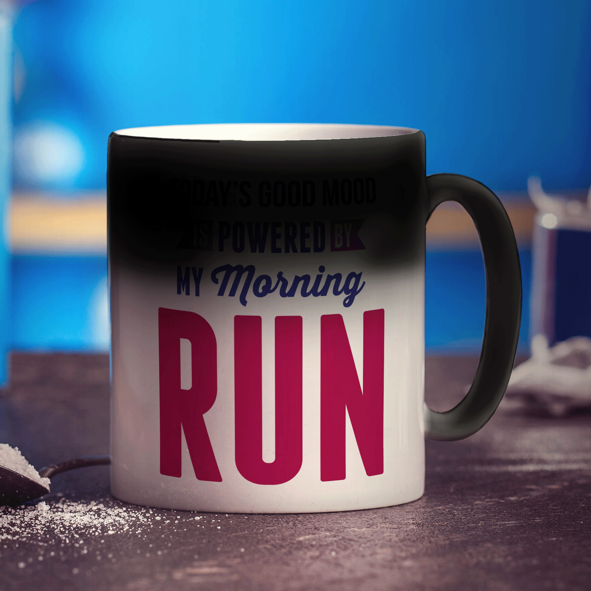 Today's Good Mood is Powered By My Morning Run Mug - Standard 330ml (11oz) / Magic Mug