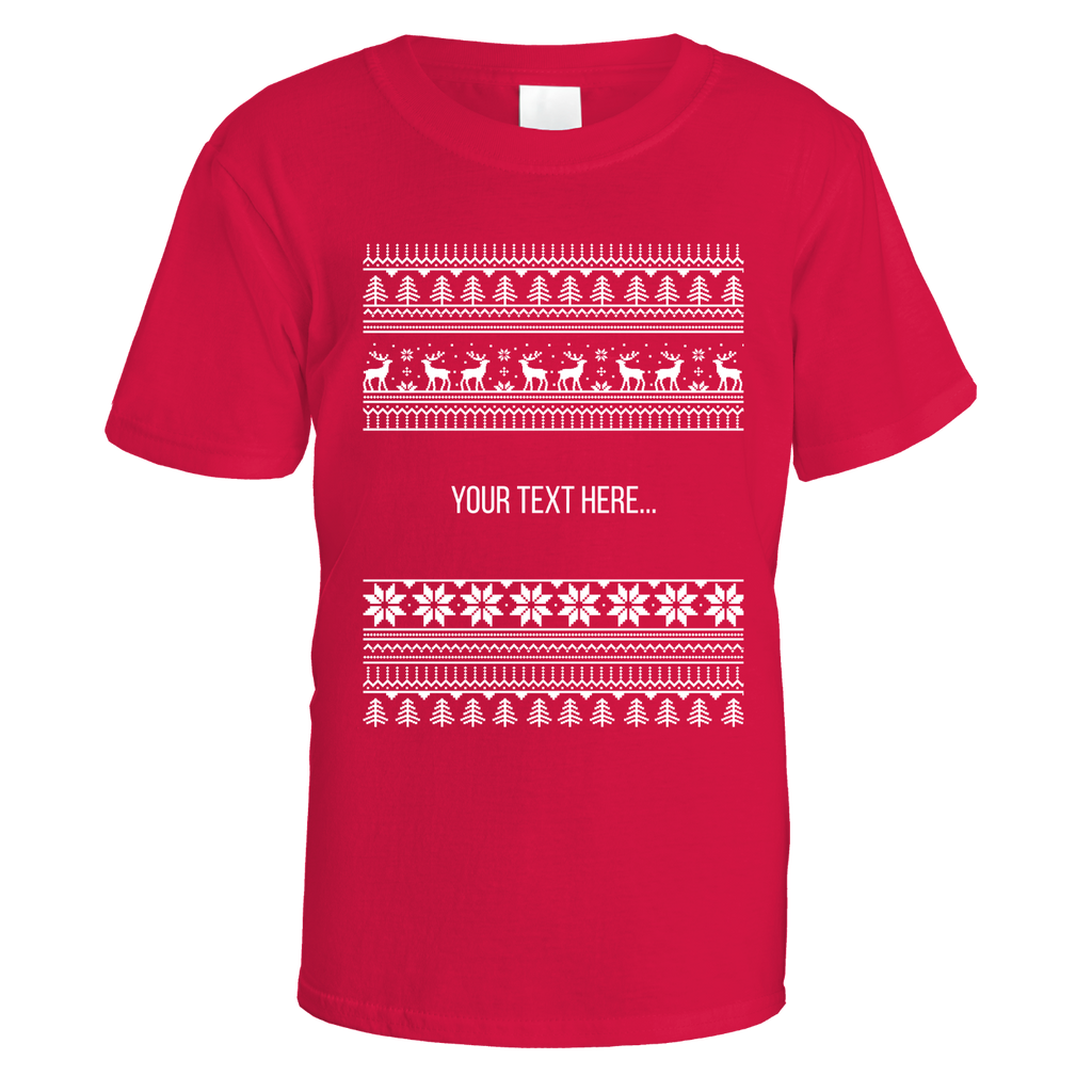 Traditional Christmas Pattern Personalised T-Shirt