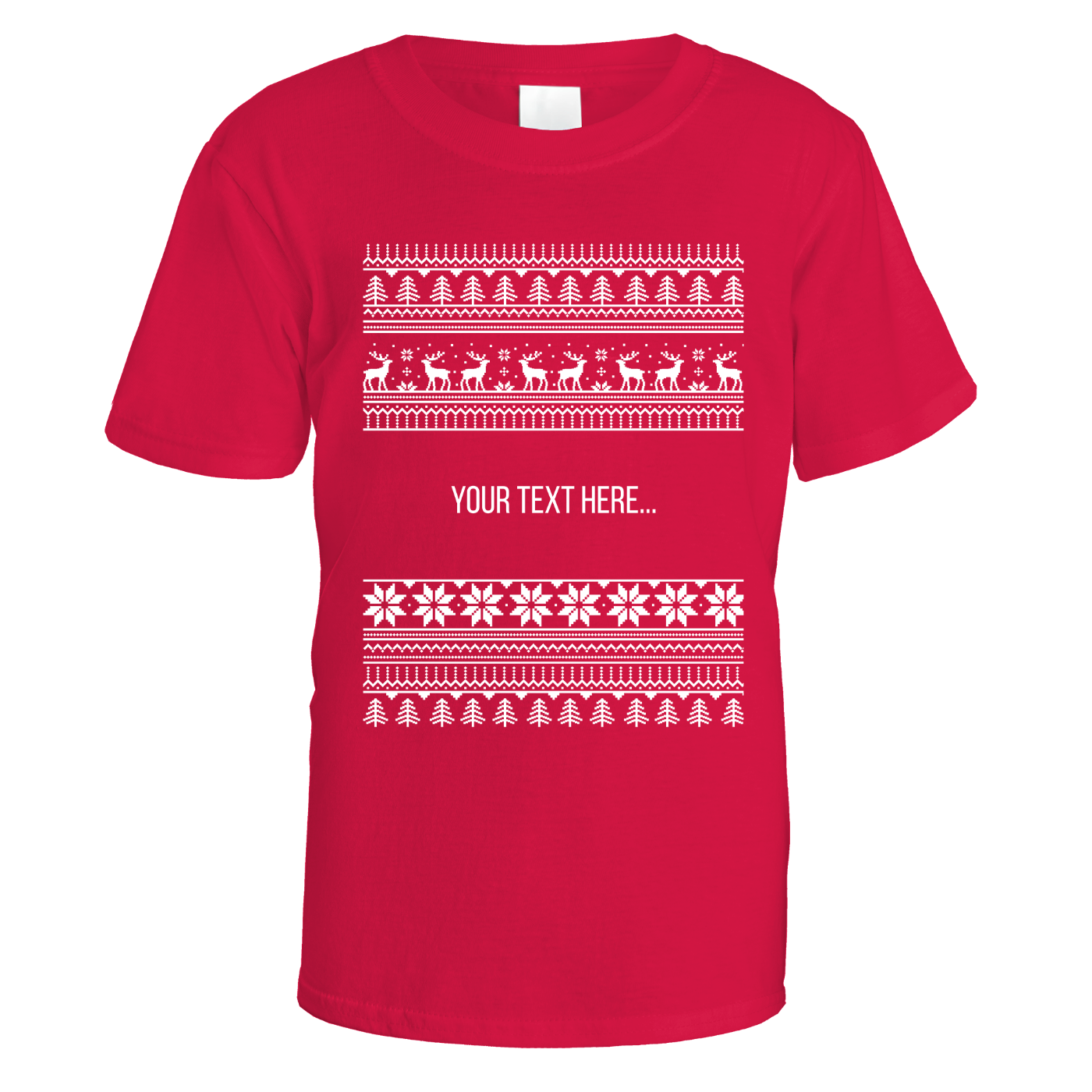 Traditional Christmas Pattern Personalised T-Shirt