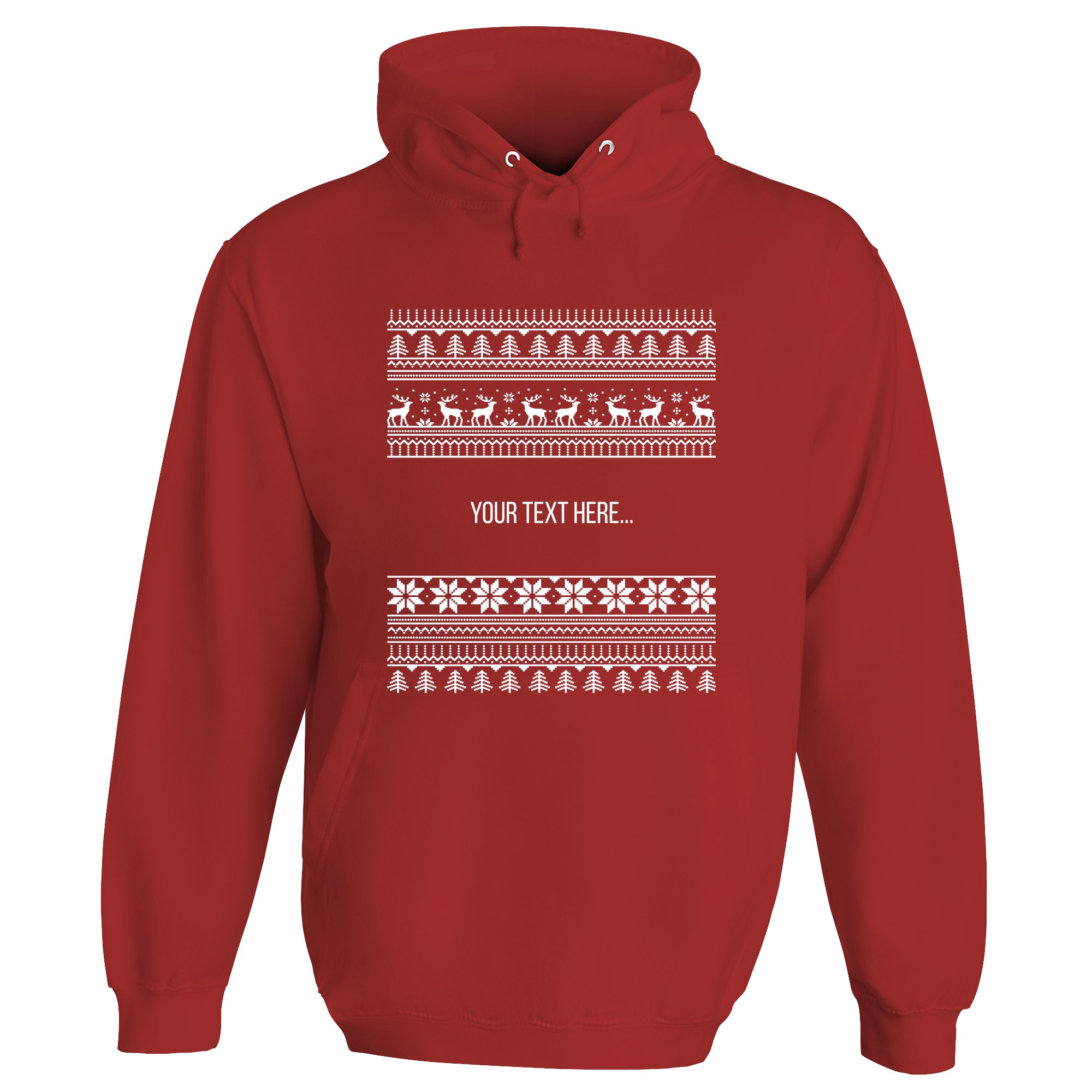 Traditional Christmas Pattern Personalised Hoodie