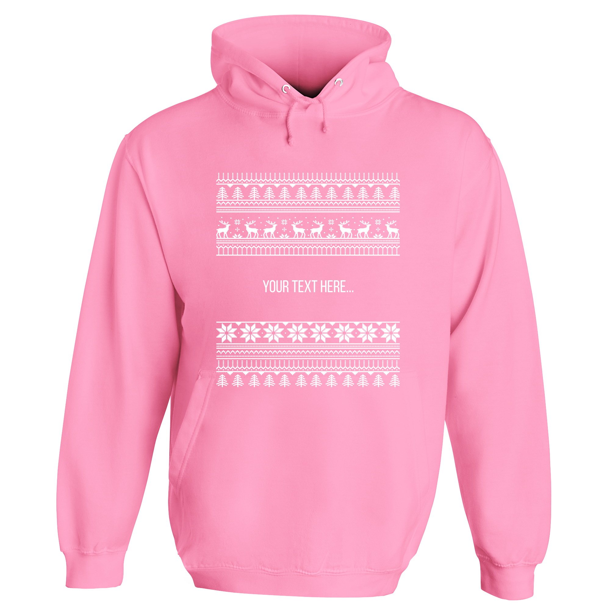 Traditional Christmas Pattern Personalised Hoodie
