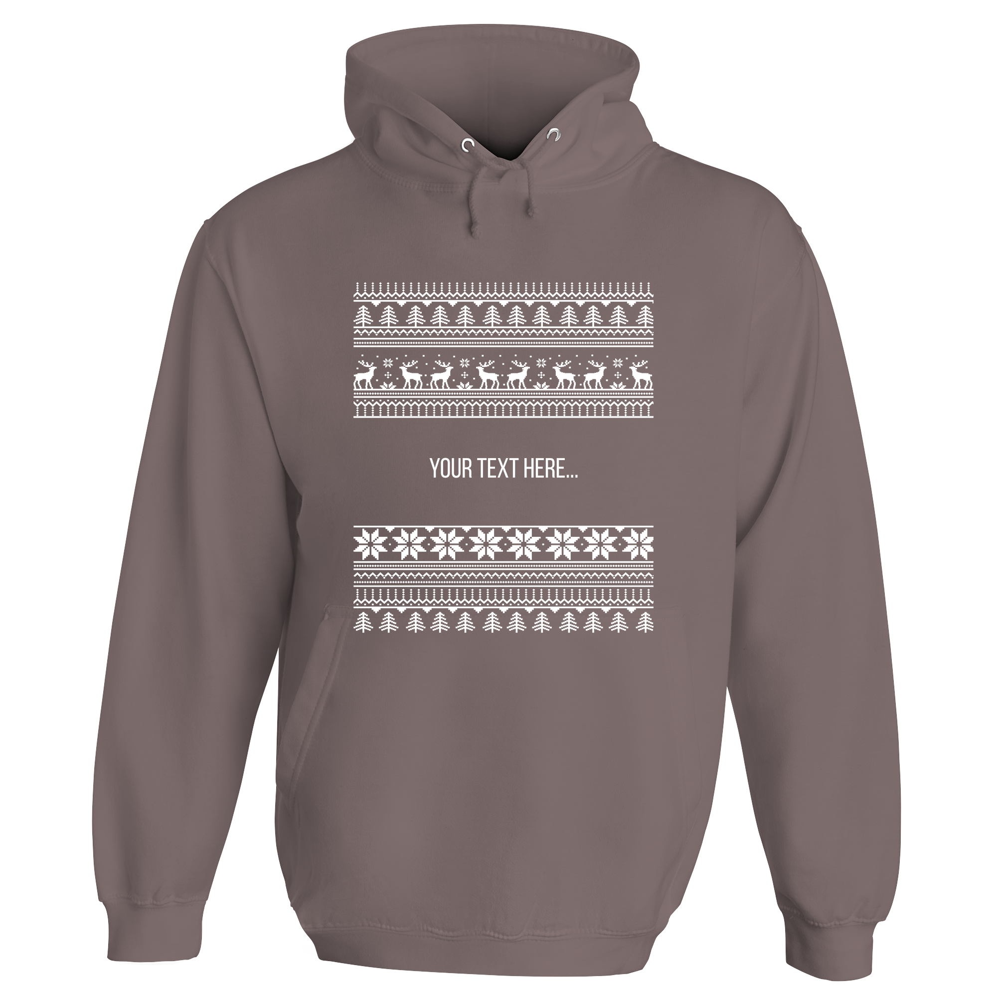 Traditional Christmas Pattern Personalised Hoodie