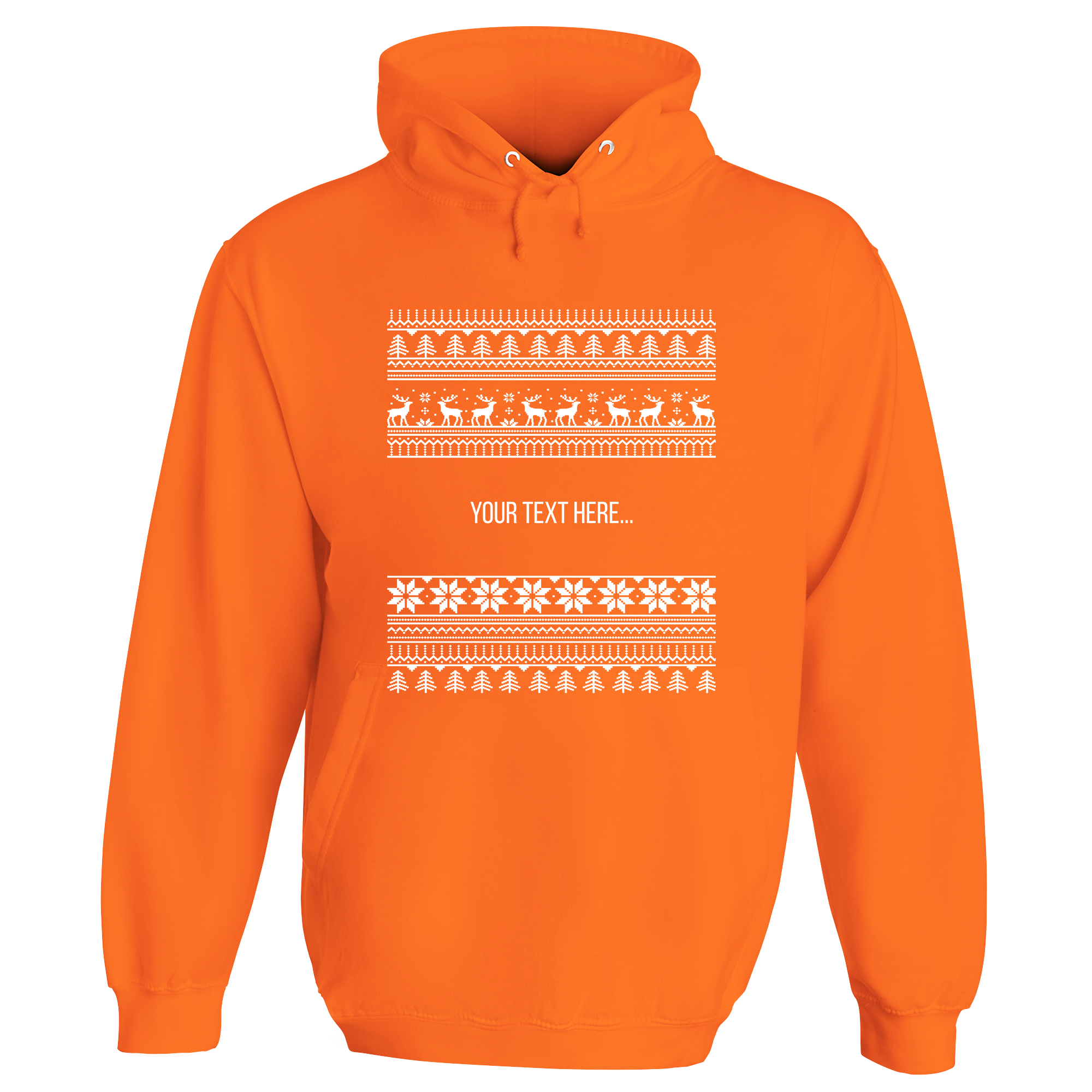 Traditional Christmas Pattern Personalised Hoodie