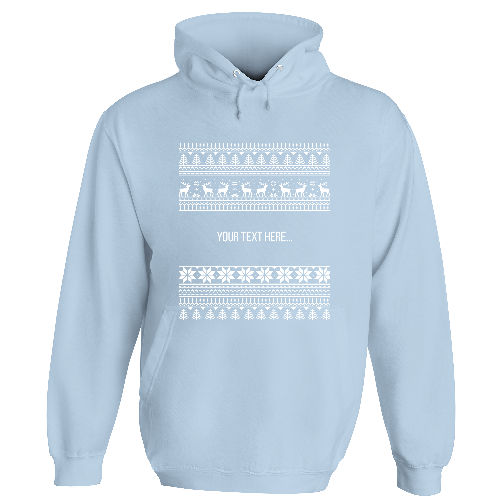 Traditional Christmas Pattern Personalised Hoodie