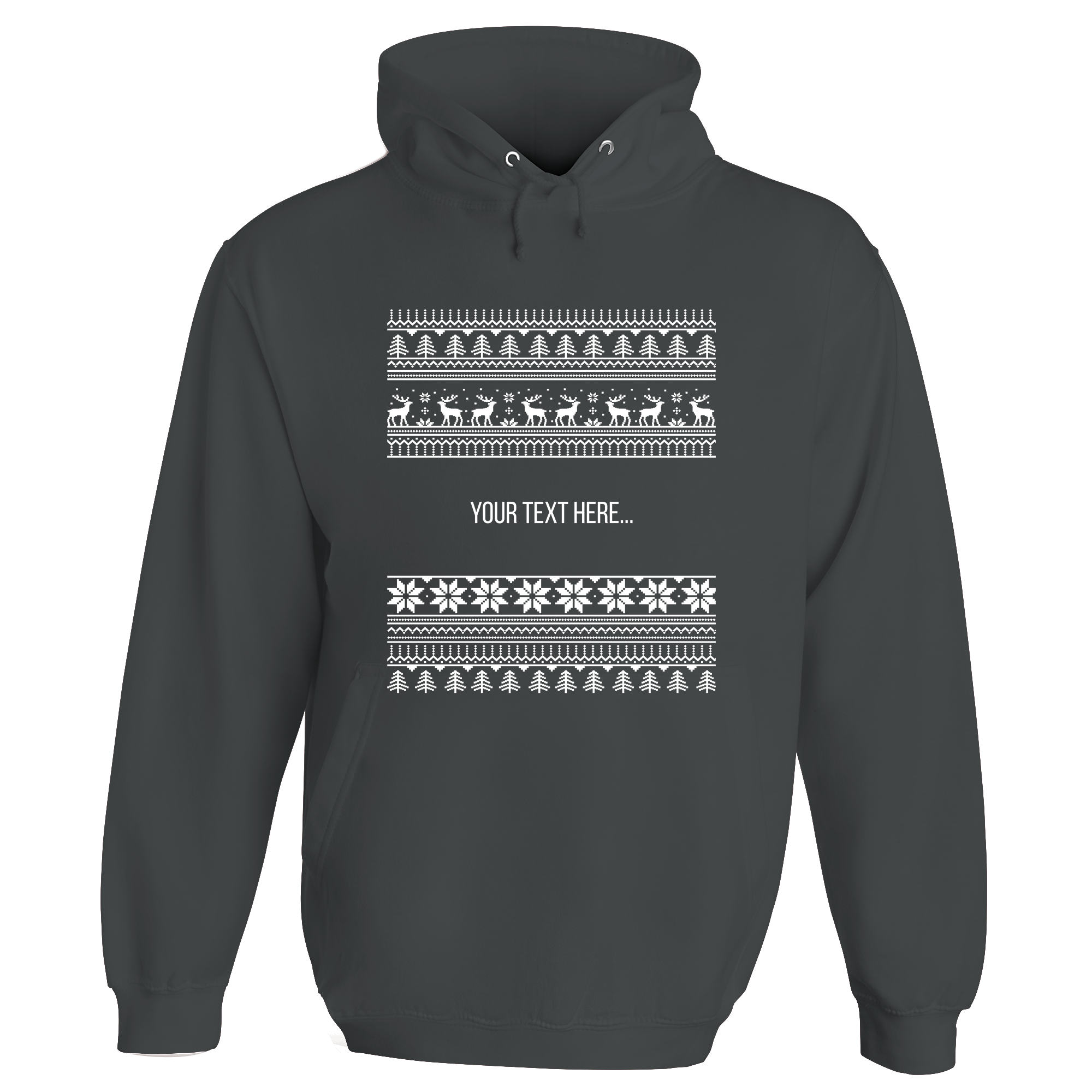 Traditional Christmas Pattern Personalised Hoodie