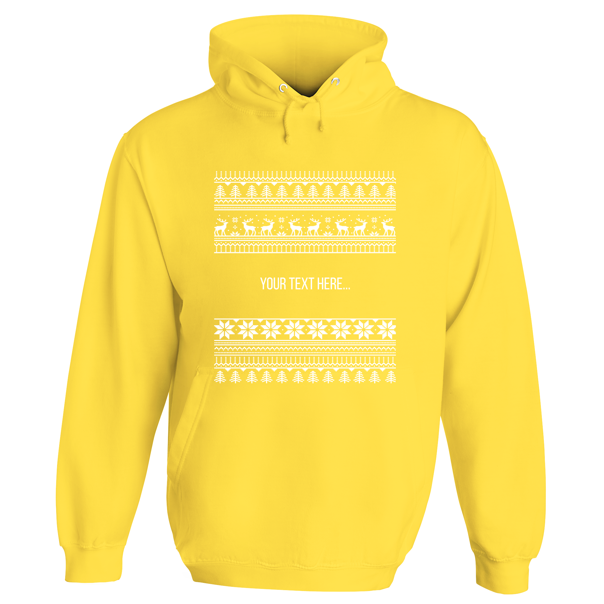 Traditional Christmas Pattern Personalised Hoodie
