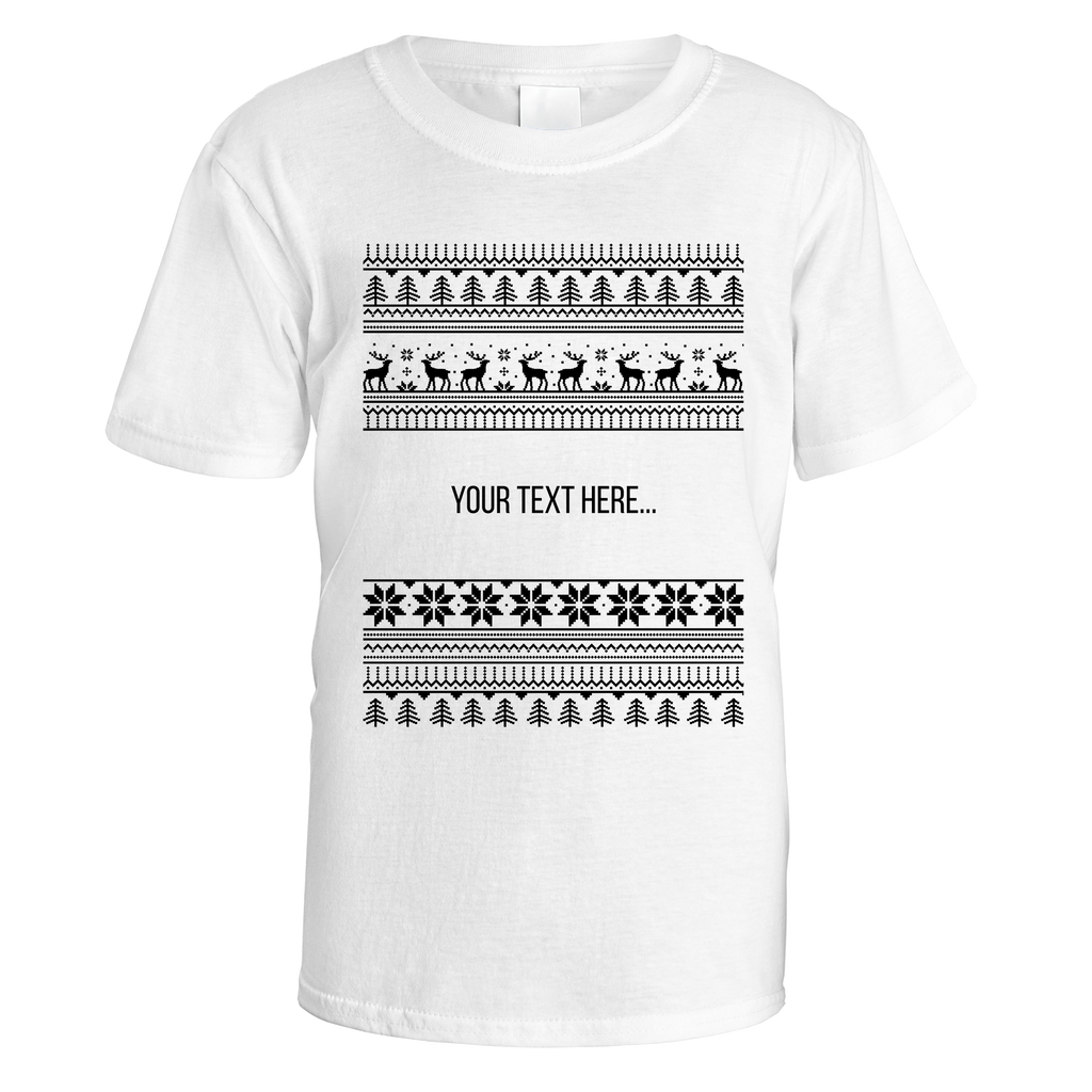 Traditional Christmas Pattern Personalised T-Shirt