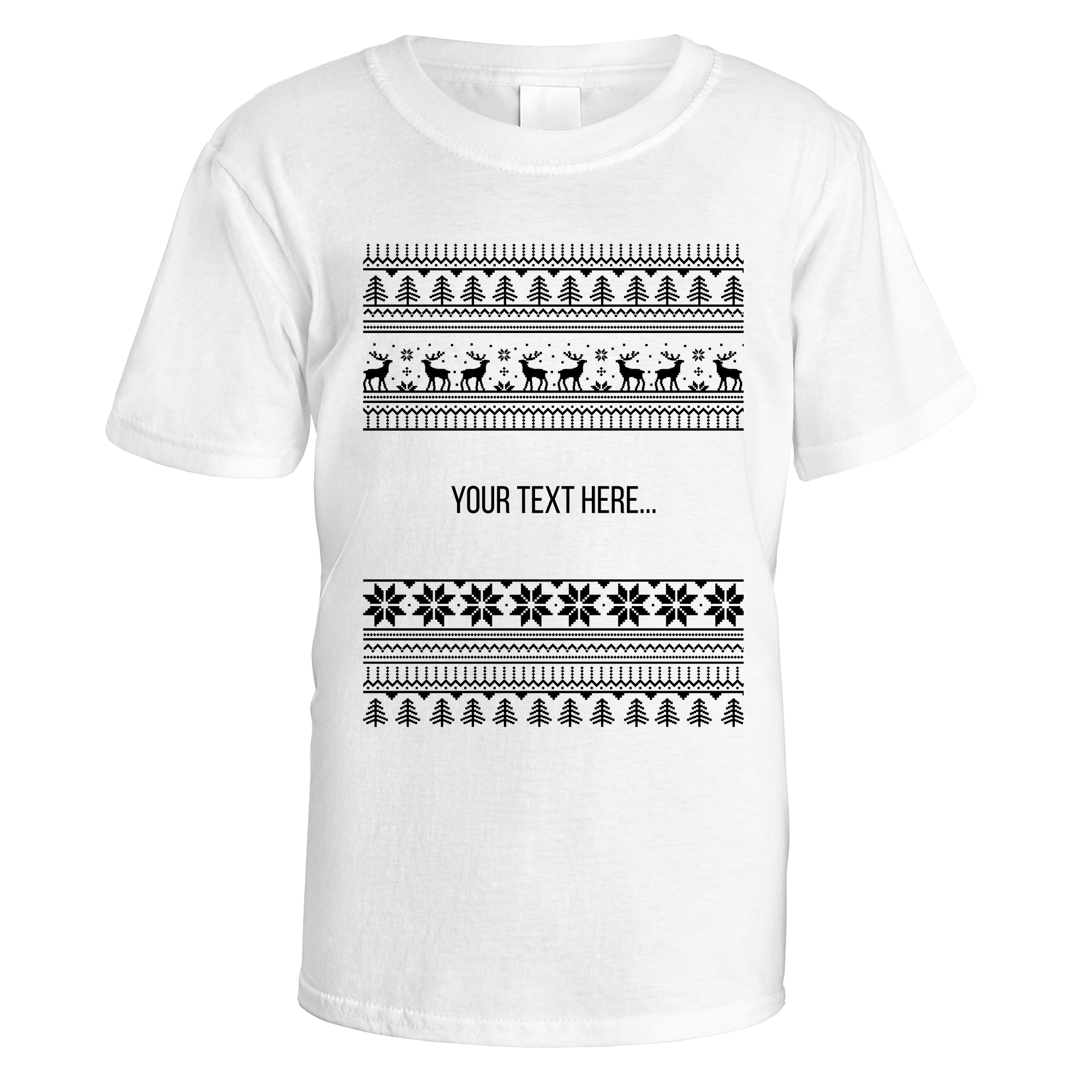 Traditional Christmas Pattern Personalised T-Shirt