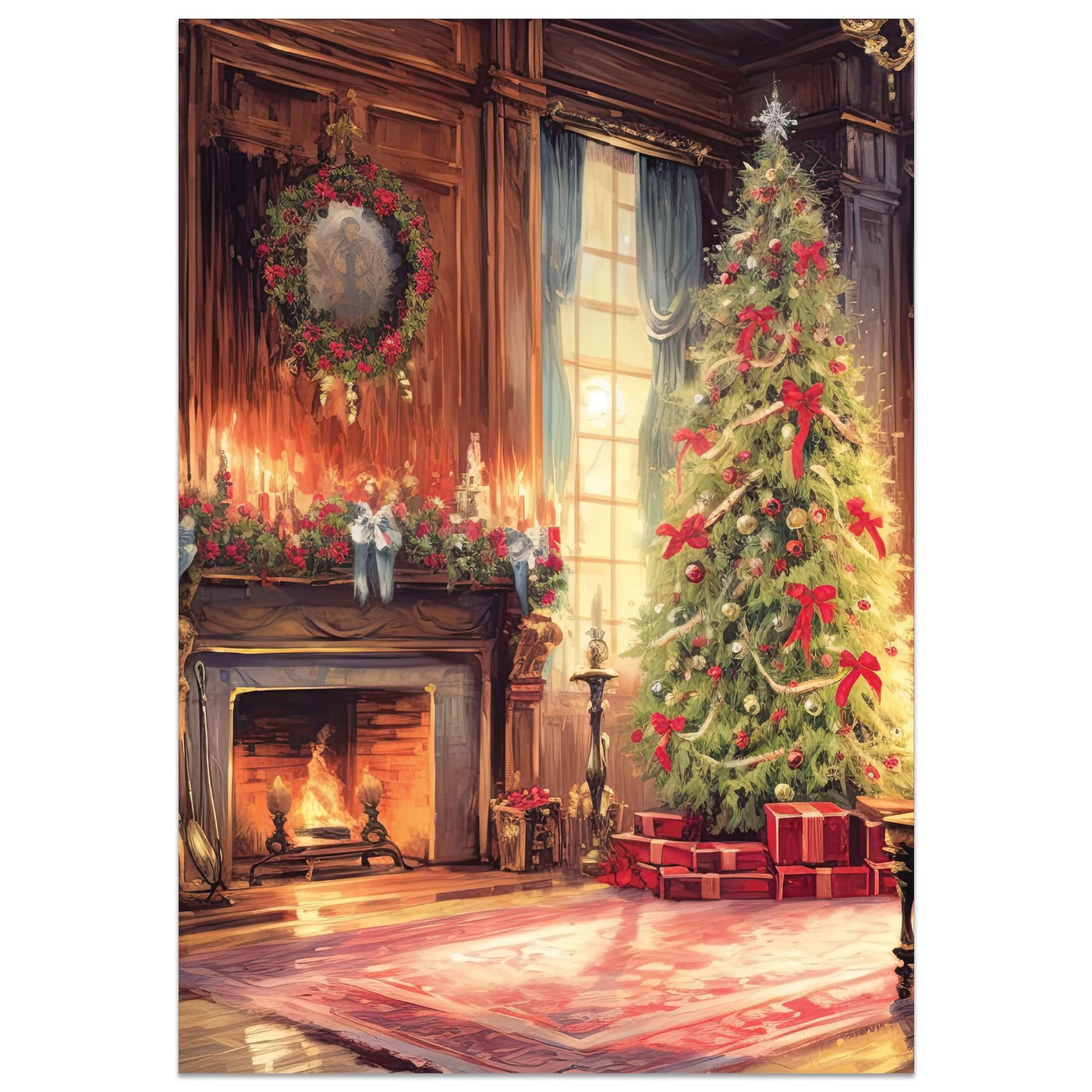 Traditional Christmas Scene Card