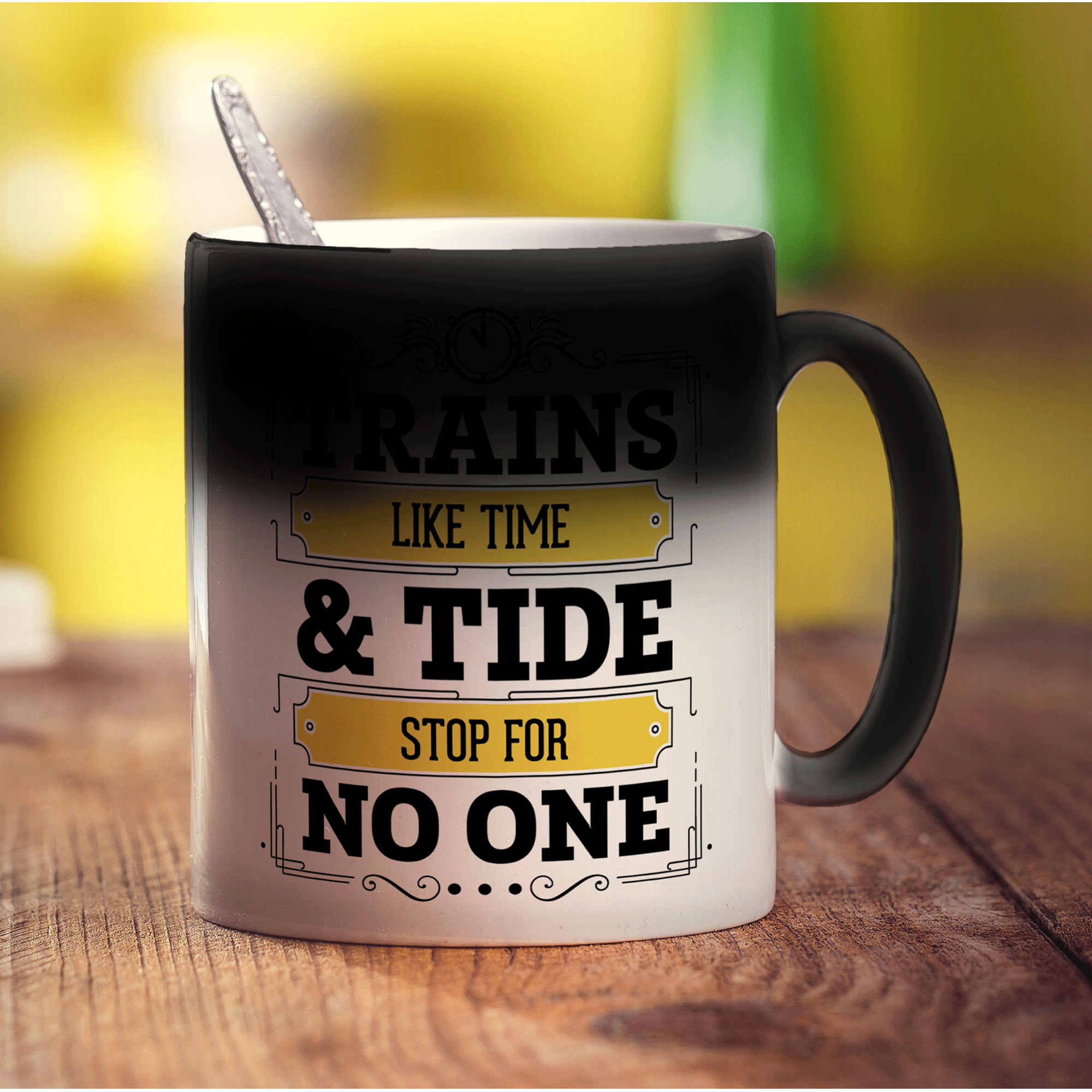 Trains Like Time & Tide Stop For No One Mug - Standard 330ml (11oz) / Magic Mug