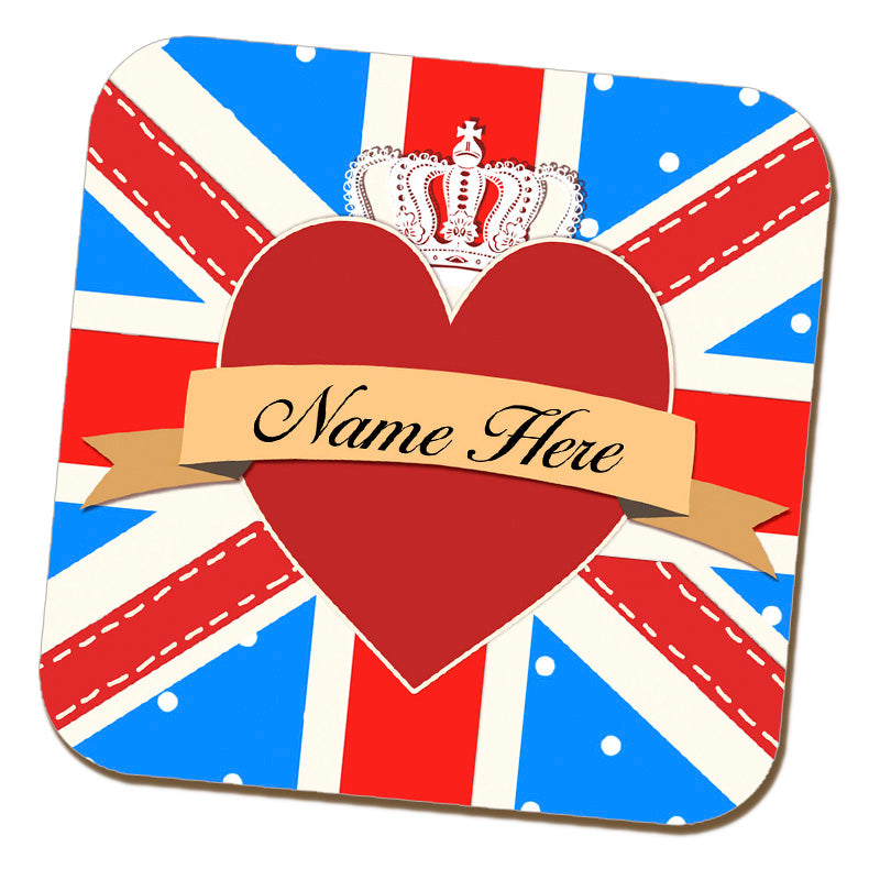 Union Jack Royal Personalised Coaster