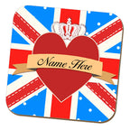 Union Jack Royal Personalised Coaster