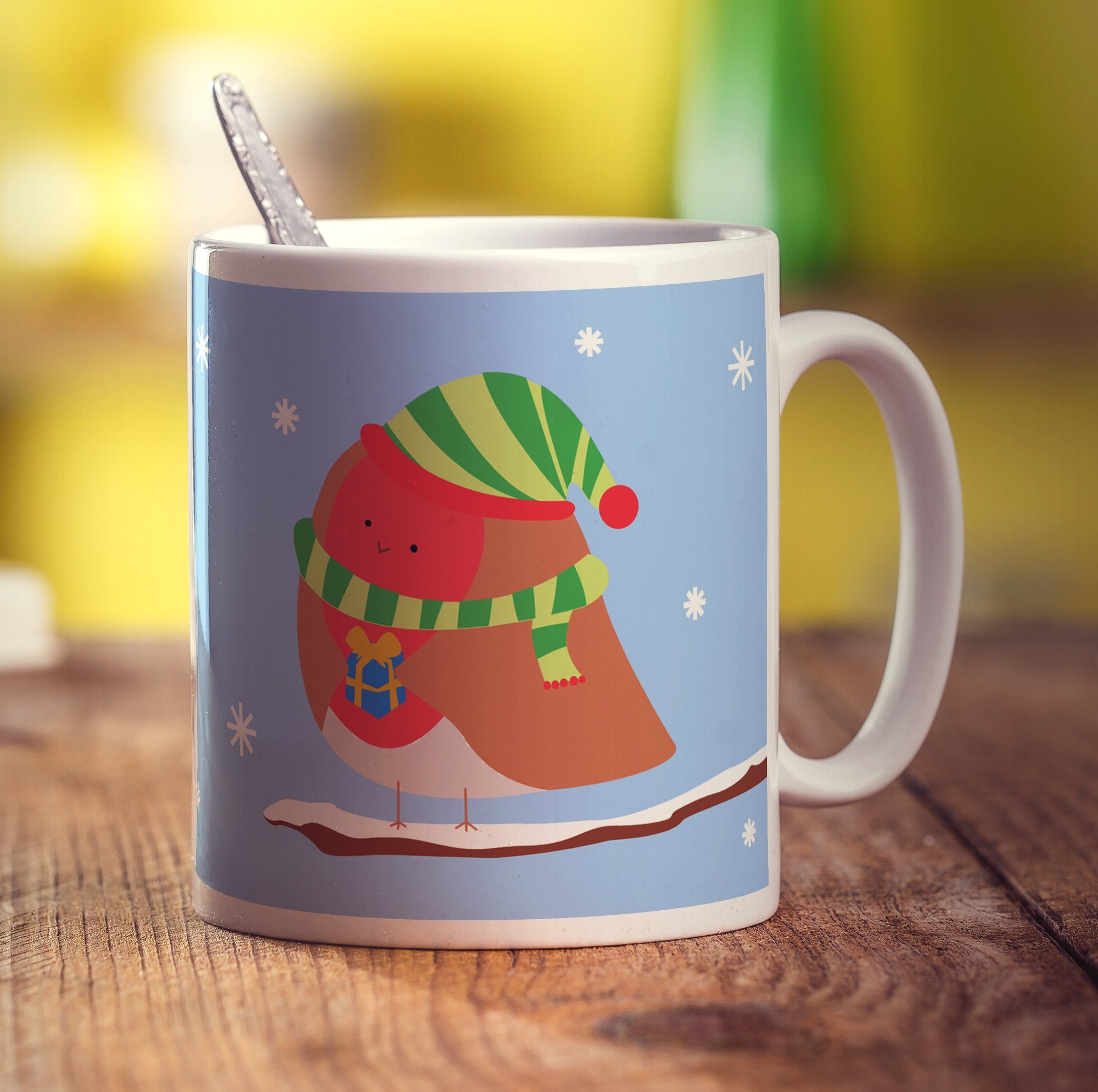 Christmas Robin Message Mug