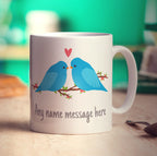 Love Birds Personalised Mug - Standard 330ml (11oz) / White