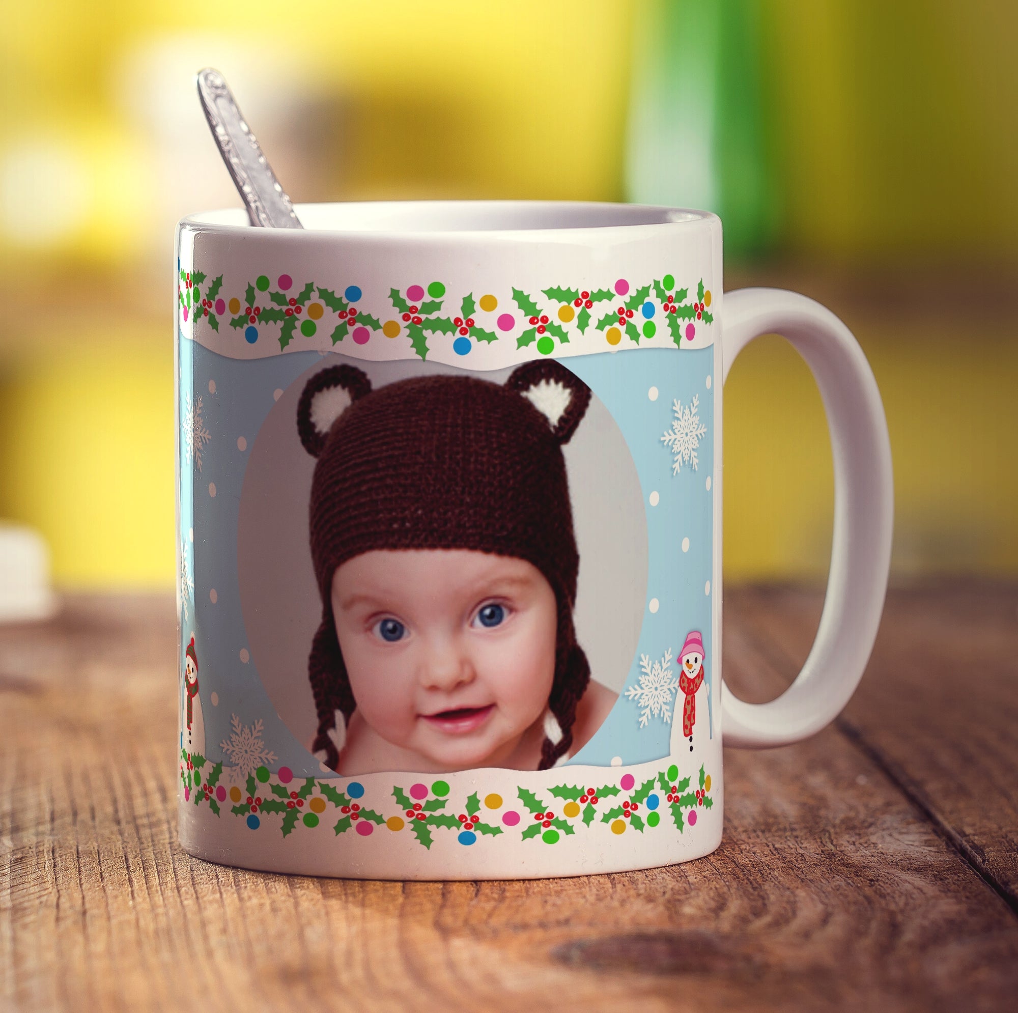 Snowmen Personalised Photo Mug