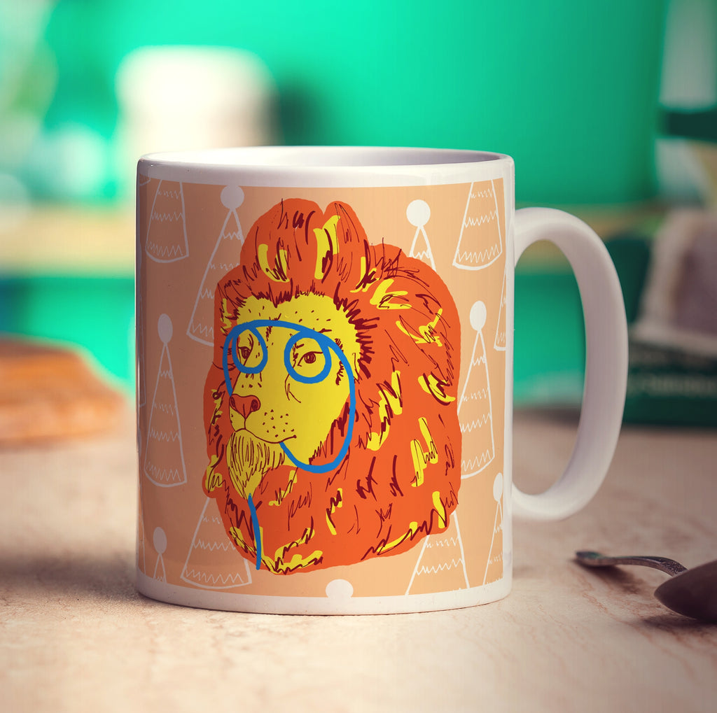 Party Lion Mug by Rebecca Garforth