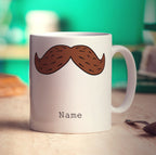 Brown Moustache Mug - Standard 330ml (11oz) / White