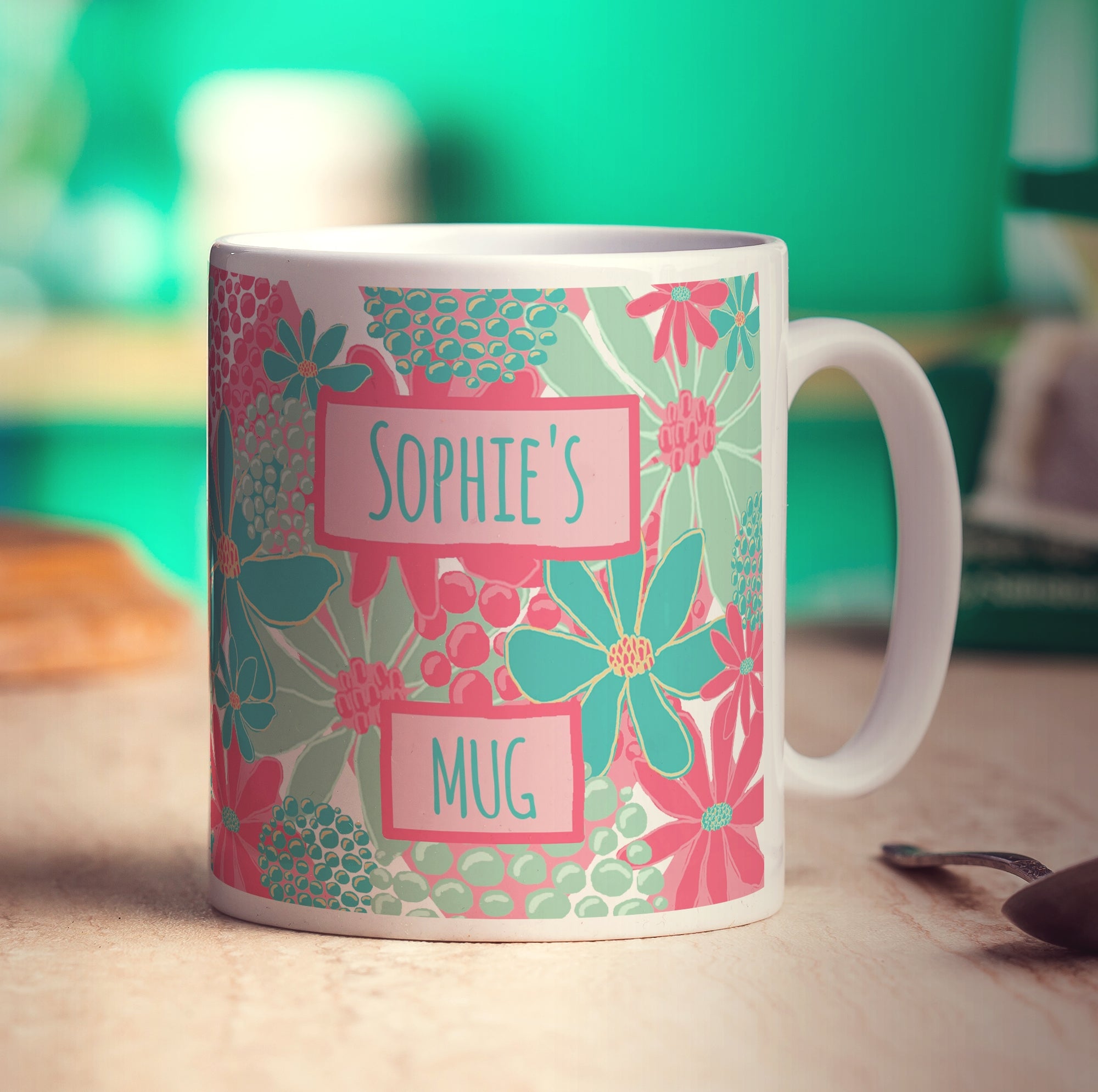 Pretty Floral Name Mug by Sophie Rawlings
