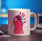 Party Parrot Mug by Rebecca Garforth - Standard 330ml (11oz) / White