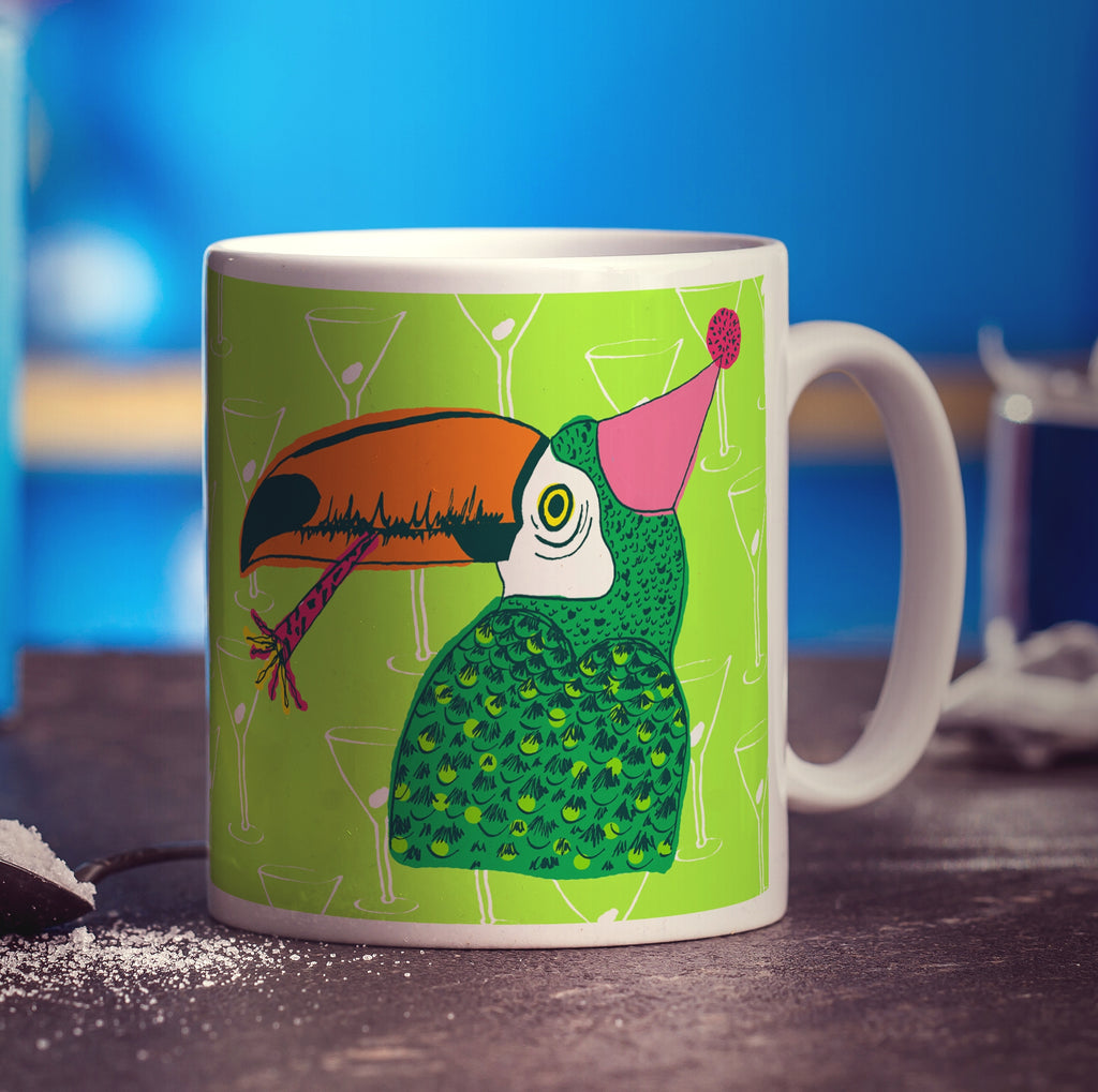 Party Toucan Mug by Rebecca Garforth